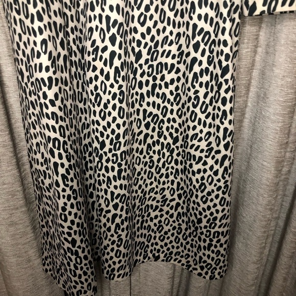Vintage Blair Cream Leopard Print Cinched Waist Tie Neck Dress Size 12 - Picture 9 of 15